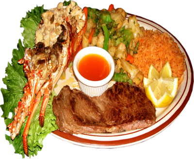 Santiago's_Grill_seafood_steak_platter